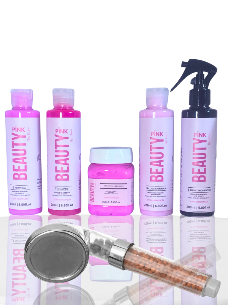 Kit de Hidratação e Chuveiro com Filtro de Pedras Naturais. 🚿💦🛀 para combater à queda de cabelo e acelerar o crescimento 5x mais rápido.